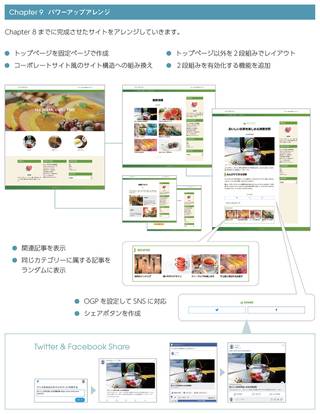 Chapter 9「パワーアップアレンジ」コーポレートサイト風のトップページ、2段組レイアウト、SNS、OGPなど
