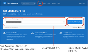 Font Awesome: メールアドレスを指定