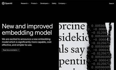 OpenAI の Embedding のモデル